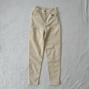 LEVI’S Women’s Corduroy Pants High Waisted Mom Jeans Cream Size 25